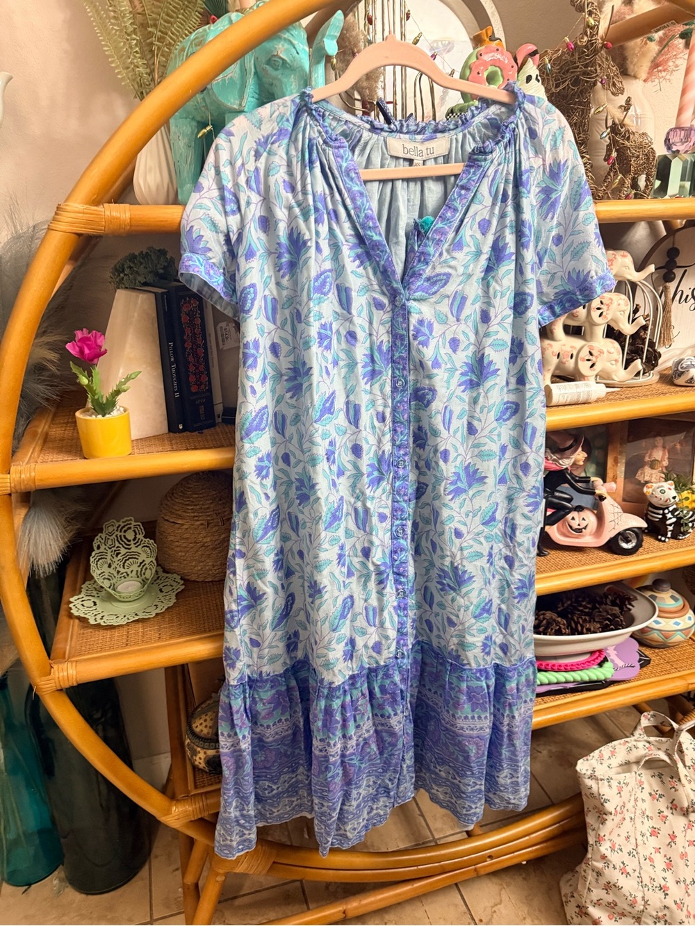 Bella Tu Blue Floral Midi Dress